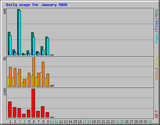 Daily usage for January 2026