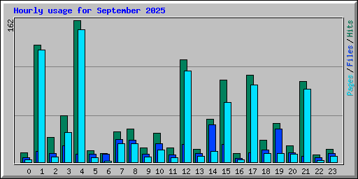 Hourly usage for September 2025