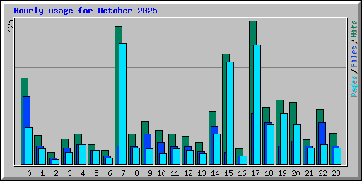 Hourly usage for October 2025