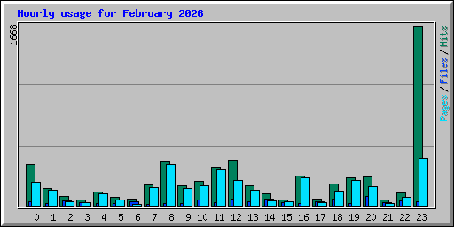 Hourly usage for February 2026
