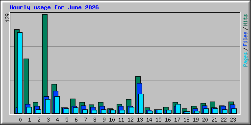 Hourly usage for June 2026