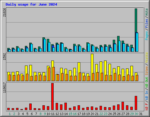 Daily usage for June 2024