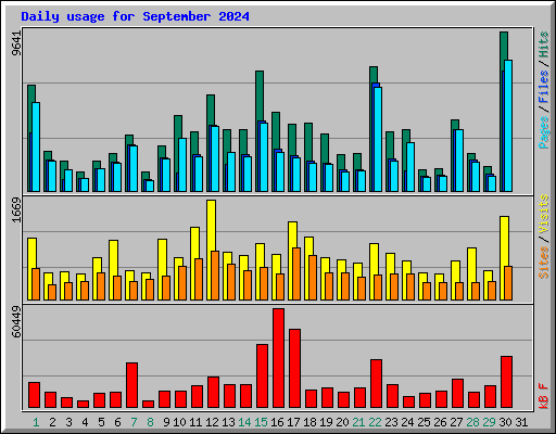 Daily usage for September 2024