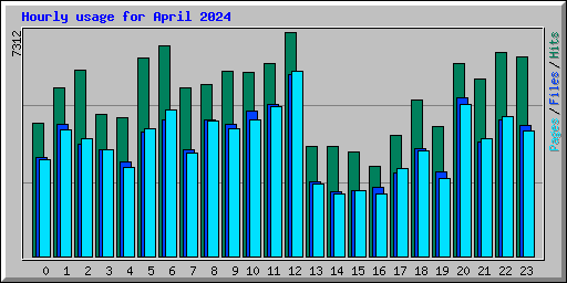 Hourly usage for April 2024