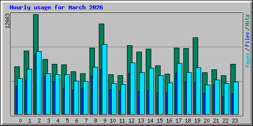 Hourly usage for March 2026