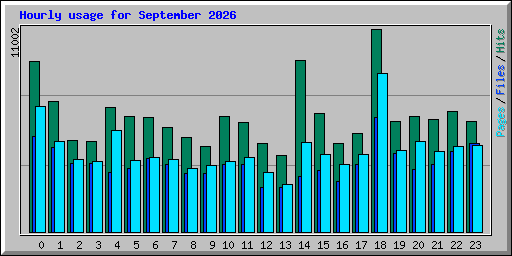 Hourly usage for September 2026