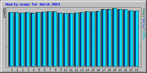 Hourly usage for March 2024