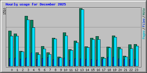 Hourly usage for December 2025